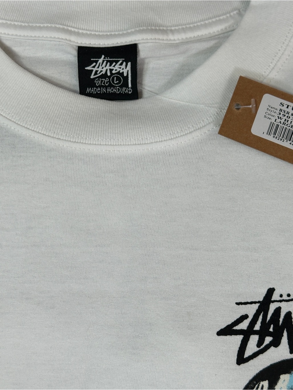 Stüssy 8 Ball Graphic Tee White Large NWT Short Sleeve Shirt - Picture 3 of 6